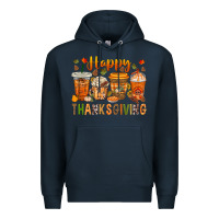 Navy western happy thanksgiving bbs Premium Hoodie - BundleAndBundleShop