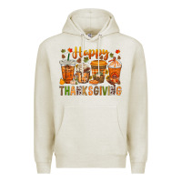 Oatmeal Heather western happy thanksgiving bbs Premium Hoodie - BundleAndBundleShop