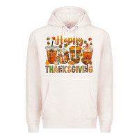 Pale Pink western happy thanksgiving bbs Premium Hoodie - BundleAndBundleShop