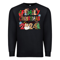 Black family christmas crew 2024 Premium Sweatshirt - Zillion Design Studio