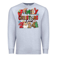 Heather Grey family christmas crew 2024 Premium Sweatshirt - Zillion Design Studio