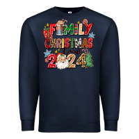 Navy family christmas crew 2024 Premium Sweatshirt - Zillion Design Studio
