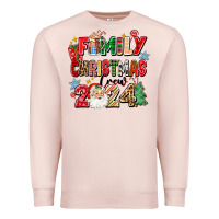 Pale Pink family christmas crew 2024 Premium Sweatshirt - Zillion Design Studio