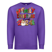 Purple family christmas crew 2024 Premium Sweatshirt - Zillion Design Studio