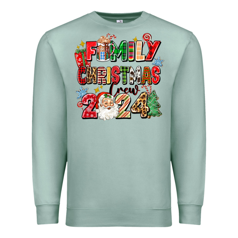 Family Christmas Crew 2024 Premium Sweatshirt by Zillion Design Studio | Teevron