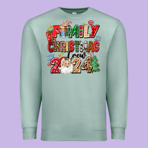 Family Christmas Crew 2024 Premium Sweatshirt Designed By Zillion Design Studio