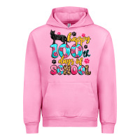 Fuchsia Pink happy 100th days of school cat Urban Hoodie - Artiststas