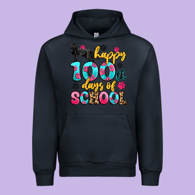 Happy 100th Days Of School Cat Urban Hoodie Designed By Artiststas