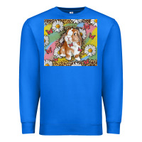 True Royal Watercolor Easter Bunny With Daisy Premium Sweatshirt - RanaPortraitStore