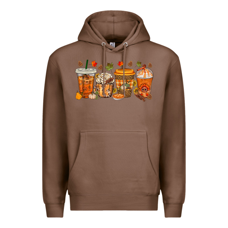 Western Thanksgiving Coffee Cups Bbs Premium Hoodie by BundleAndBundleShop | Teevron