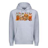 Heather Grey western thanksgiving coffee cups bbs Premium Hoodie - BundleAndBundleShop