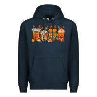 Navy western thanksgiving coffee cups bbs Premium Hoodie - BundleAndBundleShop