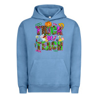Pigment Pebble Blue trick or teach Urban Hoodie - AdoDesignShop
