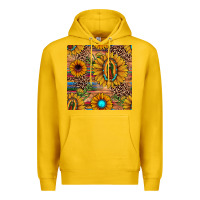 Lemon our lady of guadalupe sunflower  seamless pattern Premium Hoodie - JahusDesignShop