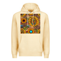 Pina Colada our lady of guadalupe sunflower  seamless pattern Premium Hoodie - JahusDesignShop