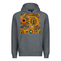 Rock our lady of guadalupe sunflower  seamless pattern Premium Hoodie - JahusDesignShop