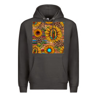 Smoke our lady of guadalupe sunflower  seamless pattern Premium Hoodie - JahusDesignShop