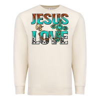 Sandshell jesus is love Premium Sweatshirt - texasbilliewilder
