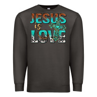 Smoke jesus is love Premium Sweatshirt - texasbilliewilder