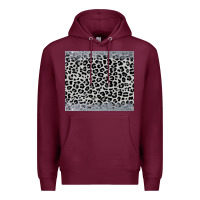 Burgundy grey leopard Premium Hoodie - JahusDesignShop