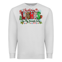 Dove Grey christmas lights are my favorite color Premium Sweatshirt - Zillion Design Studio
