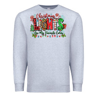 Heather Grey christmas lights are my favorite color Premium Sweatshirt - Zillion Design Studio