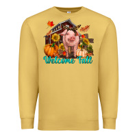 Antique Gold Welcome fall pig Premium Sweatshirt - RanaPortraitStore