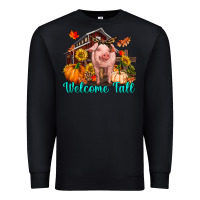 Black Welcome fall pig Premium Sweatshirt - RanaPortraitStore