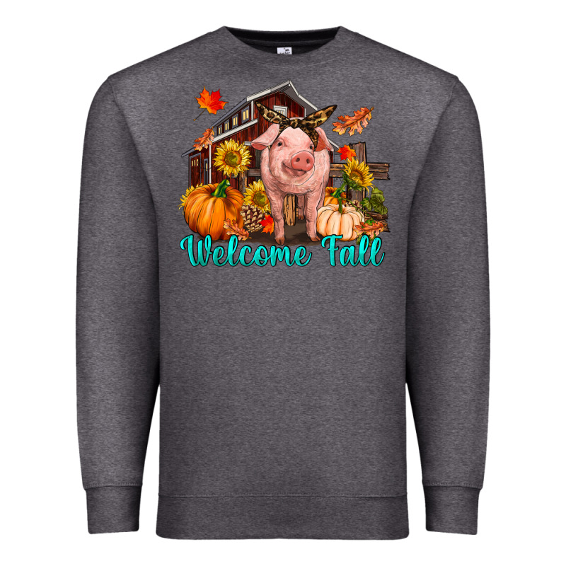 Welcome Fall Pig Premium Sweatshirt by RanaPortraitStore | Teevron