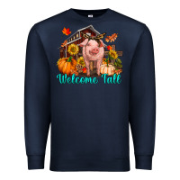 Navy Welcome fall pig Premium Sweatshirt - RanaPortraitStore