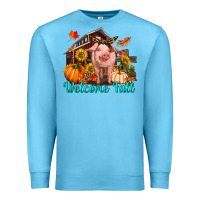 Ocean Blue Welcome fall pig Premium Sweatshirt - RanaPortraitStore