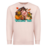 Pale Pink Welcome fall pig Premium Sweatshirt - RanaPortraitStore