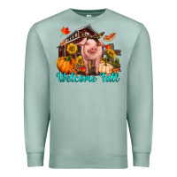 Seafoam Welcome fall pig Premium Sweatshirt - RanaPortraitStore