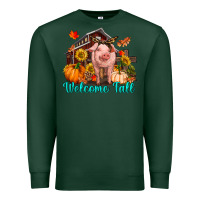 Sports Green Welcome fall pig Premium Sweatshirt - RanaPortraitStore