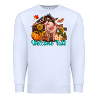 White Welcome fall pig Premium Sweatshirt - RanaPortraitStore