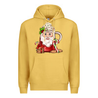 Antique Gold santa coffee Premium Hoodie - JahusDesignShop