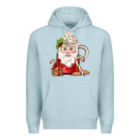 Blue Mist santa coffee Premium Hoodie - JahusDesignShop