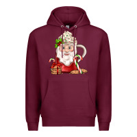 Burgundy santa coffee Premium Hoodie - JahusDesignShop