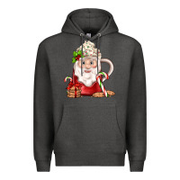 Charcoal Heather santa coffee Premium Hoodie - JahusDesignShop