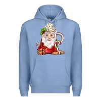Colony Blue santa coffee Premium Hoodie - JahusDesignShop