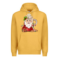 Mustard santa coffee Premium Hoodie - JahusDesignShop