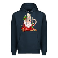 Navy santa coffee Premium Hoodie - JahusDesignShop