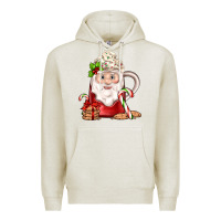 Oatmeal Heather santa coffee Premium Hoodie - JahusDesignShop