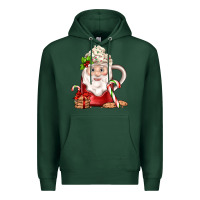 Sports Green santa coffee Premium Hoodie - JahusDesignShop