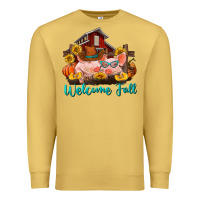 Antique Gold Welcome fall pigs Premium Sweatshirt - RanaPortraitStore