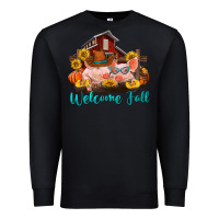 Black Welcome fall pigs Premium Sweatshirt - RanaPortraitStore