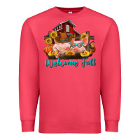 Welcome Fall Pigs Premium Sweatshirt | Teevron
