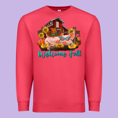 Premium Sweatshirt Welcome fall pigs