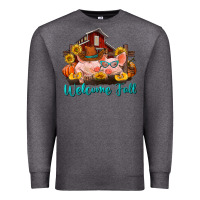 Charcoal Heather Welcome fall pigs Premium Sweatshirt - RanaPortraitStore