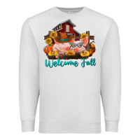 Oatmeal Heather Welcome fall pigs Premium Sweatshirt - RanaPortraitStore